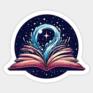 Reading Magical Book Sticker